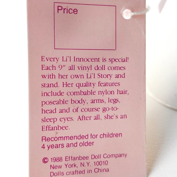 1988 Effanbee 9" Li'l Innocents 'MICHELLE BALLERINA' Doll ~ Complete Clothing - Picture 8 of 16